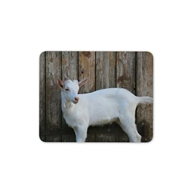 Image of Cute White Goat Mouse Mat Pad Goats Animal Farm Kids PC Computer #8756