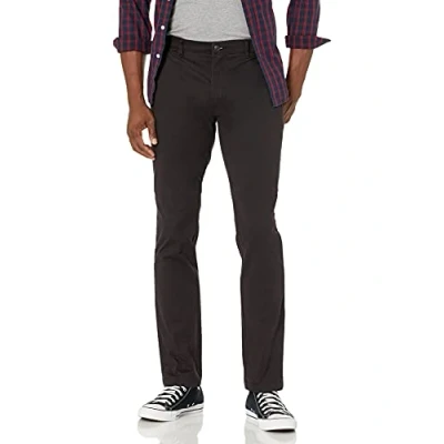 Image of Amazon Essentials Men&#039;s Skinny Fit Washed Comfort Stretch Chino Trousers (Previously Goodthreads), Black, 34W / 32L