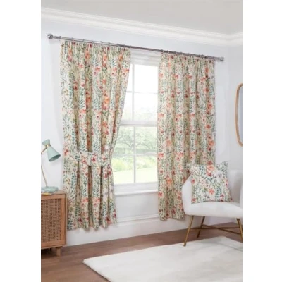 Image of ILIV Sundour Pencil Pleat Curtains Amaryllis Taped Top Curtain Pair Cream 90x54 (229x137cm)