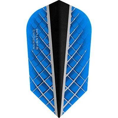 Image of Harrows Quantum X Dart Flights 100 Micron Slim 3D Effect 1 Set (3) (Aqua Blue)