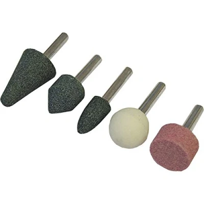 Image of Faithfull FAIGWSET5 Mini Grinding and Sharpening Stone Set 5 Piece. 6mm Shank