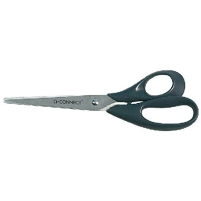 Image of Q CONNECT KF01227 Scissors 21 cm 8 Inch Blunt Black Handle
