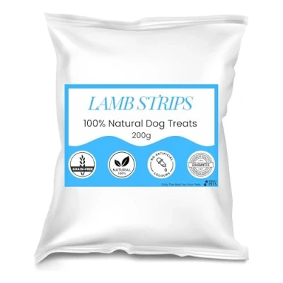 Image of Premium Natural Dog Treat (200g, Lamb Strips)