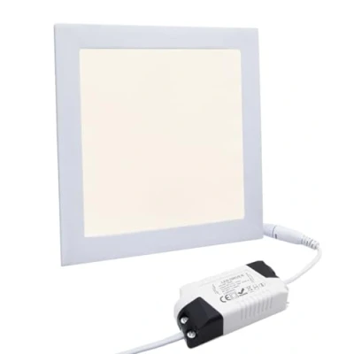 Image of Long Life Lamp Company 18w LED Ceiling Light Recessed Square Panel 4000k Cool White 225 x 225mm