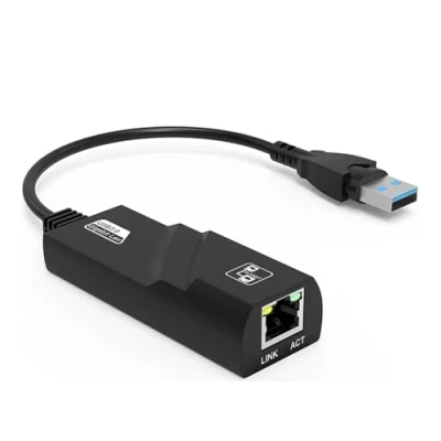 Image of Fast Ethernet Network Adapter, UsB to RJ45 Lan Wired Adapter for Ultrabook, Chromebook, Laptop, Desktop Plug and Play 2.0 to100 Mbps, Compatible with MacBook Steam Deck, Switch, Windows