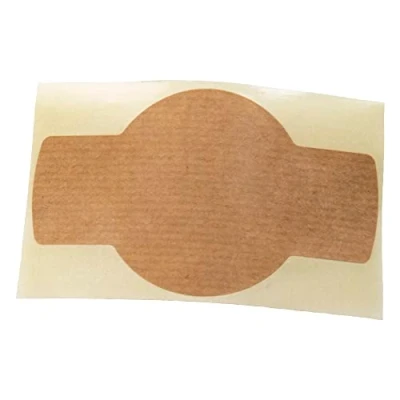 Image of MDlabels Brown Natural Kraft Labels for Jars, 100 x 58 mm, Practical Adhesive Labelling Storage Jam Jars