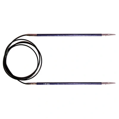 Image of KnitPro Royale: Knitting Pins: Circular: Fixed: 100cm x 3.00mm, Birchwood, brass, Multi Colour, 3mm