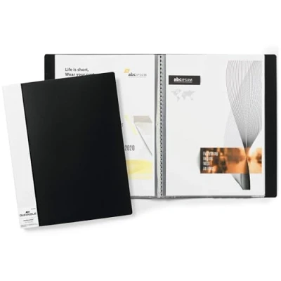 Image of Durable 242201 Display Book Duralook for A4 with 20 Pockets Back width: 17 mm Black