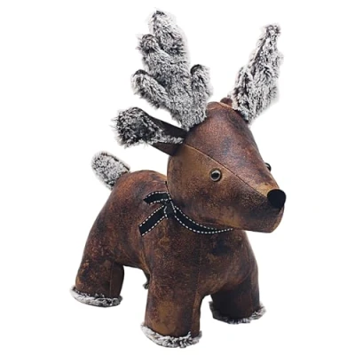 Image of Lesser &amp; Pavey Antique Pals Weighted Animal Doorstop Vintage Effect Lion, Stag, Cockapoo, Pig, Rhino, Hippo and More Designs (Stag)