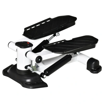 Image of HOMCOM Portable Mini Stepper, Steppers for Exercise Workout with LCD Display Home Gym Office, Black
