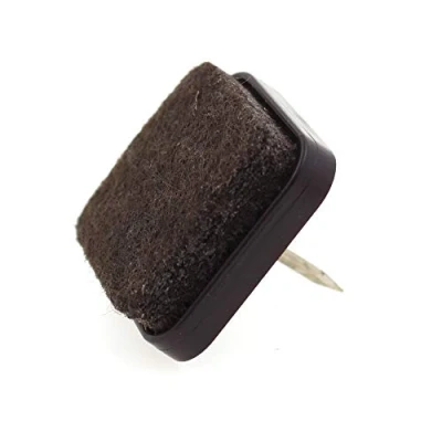 Image of 16x Square Nail in Furniture Feet Glides with Felt Pad 25mm (1&quot;) by Lifeswonderful®