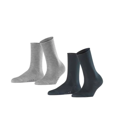 Image of Falke Active Breeze 2 PACK Socks, Women&#039;s, Size: 5,5 8, Black/grey