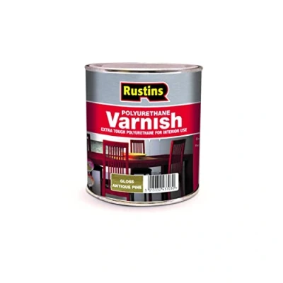 Image of Rustins POGA500 Polyurethane Varnish Antique Pine Gloss 500ml, Satin