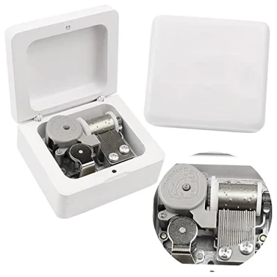 Image of Sinzyo Kingdom Hearts Music Box Vintage Musical Boxs Gift For Birthday Valentine&#039;s Day Christmas Day(White Wooden Box)