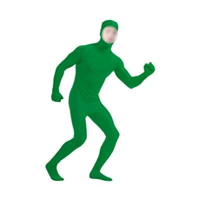 Image of lucky baby store Boys&#039; Mens Full Body Open Face Spandex Lycra Unitard Mask Zentai Costume Bodysuit (XXXL, green)