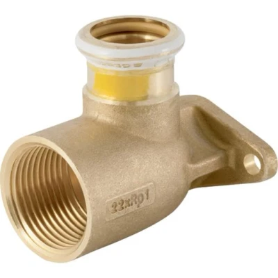 Image of Geberit Mapress Copper Press Fit Elbow Tap Connector (Gas) 28mmx1&quot; 91106