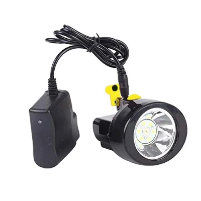 Image of Rechargeable Cap Mining Lamp Waterproof LED Miner Explosion Proof Headlight for Outdoor Professional Works (Yellow)