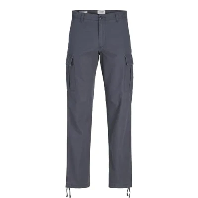 Image of Jack &amp; Jones Jpstkane Jjbarkley Cargo trousers, Men&#039;s, Size: 30x30, Dark grey