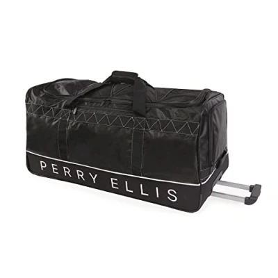 Image of Perry Ellis Men&#039;s Extra Large 35&quot; Rolling Duffel, Black, Duffel Bag A335