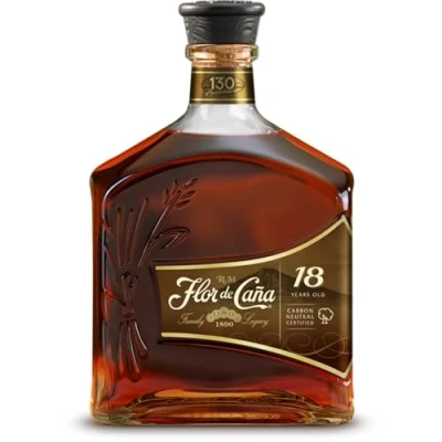Image of ‎Flor de Caña 18yr Rum 70cl, 40% ABV, Sustainably produced, Ultra Premium, Golden Aged Rum, Nicaragua,