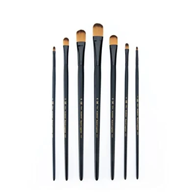 Image of Majestic Royal and Langnickel Long Handle Paint Brush Set, Filbert, 7 Piece Athletic
