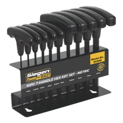 Image of Siegen Hex Key Set 10pc T Handle Metric