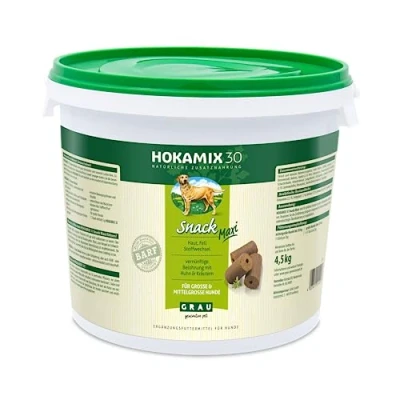 Image of GRAU the original HOKAMIX30 snack Maxi, healthy preventive with 30 important herbs, pack of 1 (1 x 4.5 kg), supplementary food for dogs