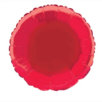 Image of Unique Party 53333 18&quot; Foil Round Red Helium Balloon