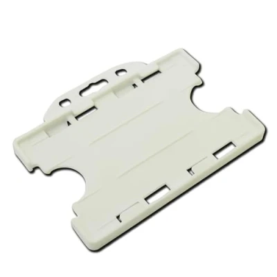 Image of Id Card It Double Sided Pass Badge Holder for Lanyard Neck Straps, Retractable Keyring reels and Strap Clips (White)