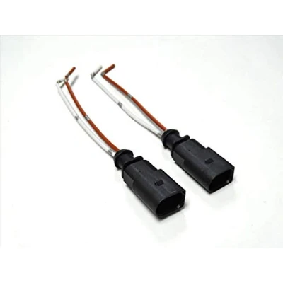 Image of 2x MALE 2 PIN CONNECTOR KIT WIRED PLUG SOCKET COMPATIBLE WITH AUDI FOR VW SKODA SEAT MODELS 1J0973802