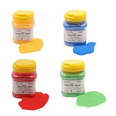 Image of Craftplay Coloured sand art 1 KG Tub Free flowing (Set of 4 colours)