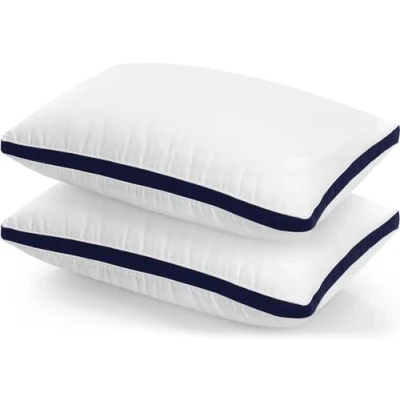 Image of MH Traders Pillows 2 Pack Luxury Pillow for Side/Back Sleepers Ultrabounce Hotel Hypoallergenic Bed Neck and Shoulder Pain Relief Machine Washable Body 50x75cm (Blue)