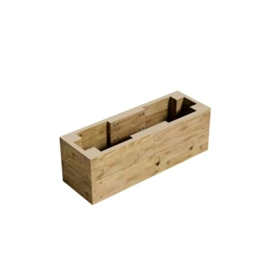 Image of Gro Garden Products Wooden Raised Bed 30cm L x 90cm W H Large Planters for Vegetables, Herbs, or Flowers Trough Planter Box with FSC Tanalised Timber