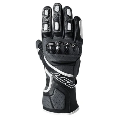 Image of RST Fulcrum CE Perforated Leather Sports Motorcycle Gloves (Grey, White, Black, XXL)