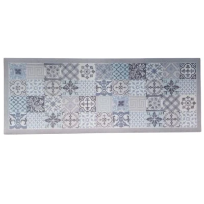 Image of oKu Tex Doormat, Polyamide, Mosaic Blue, 45 x 75 cm