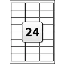 Image of indigo® Multipurpose White A4 Sticker Labels Inkjet, Laser, Copier Versatile for FBA, UPC, Packaging, Sold, Barcodes Waterproof and Durable, 50 Sheets 24 Label Per Sheet(63.5 x 33.9mm)