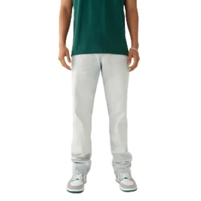 Image of True Religion Mens Ricky Single Needle Straight Jean 34In in Fresco Light Wash Blue Size 34 (Waist)