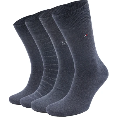 Image of Tommy Hilfiger MEN SOCK Giftbox 4 PACK Socks, Men's, Size: 9 11.5, Dark blue