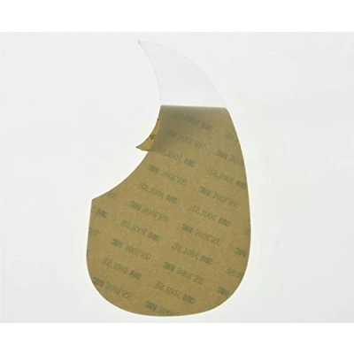 Image of KAISH Clear Teardrop Acoustic Guitar Pickguard Transparent Scratch Plate with Self Adhesive