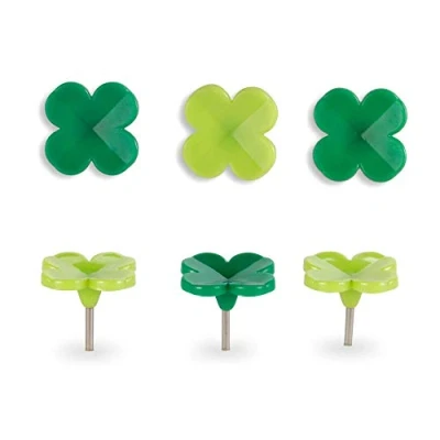 Image of Kikkerland Lucky Clover Push Pins, Set of 20 (ST101)