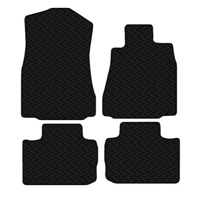 Image of Carsio Car Mats For Lexus IS300H 2013 16 3mm 4pc Set Tailored Fit Rubber Floor Mat Complete Accessory Black Custom Fitted Anti Slip Backing, Heavy Duty &amp; Waterproof