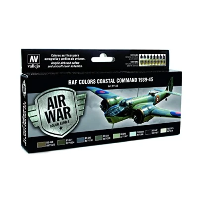 Image of Vallejo&quot;RAF &amp; FAA Coastal Command 1939 45&quot; Model Air Colouring Kit,17 ml (Pack of 8)