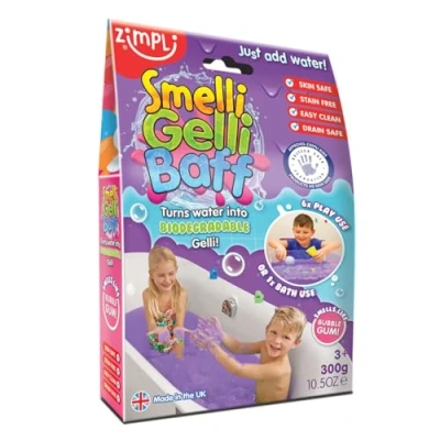 Image of Smelli Gelli Baff Bubblegum from Zimpli Kids, 1 Bath or 6 Play Uses, Magically turns water into thick, colourful goo, Arts &amp; Crafts for Children, Birthday Present, Vegan Friendly Cruelty Free