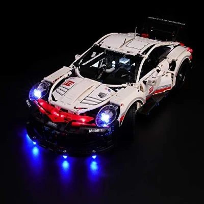 Image of BRIKSMAX Led Lighting Kit for Lego Technic Porsche 911 RSR Compatible with 42096 Building Blocks Model Not Include the Set…