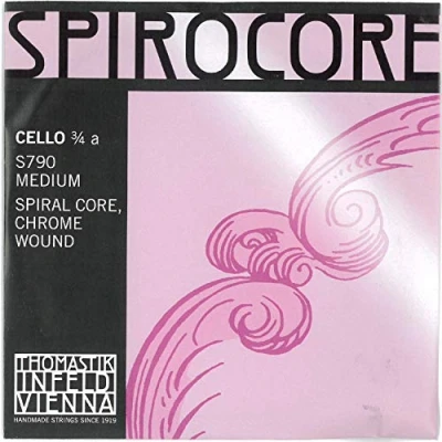 Image of Thomastik Einzelsaite für Cello 3/4 Spirocore A Saite Spiralseilkern, Chrom umsponnen, mittel