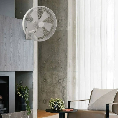Image of Beacon Lighting wall fan Breeze, white, Ø 41 cm, quiet