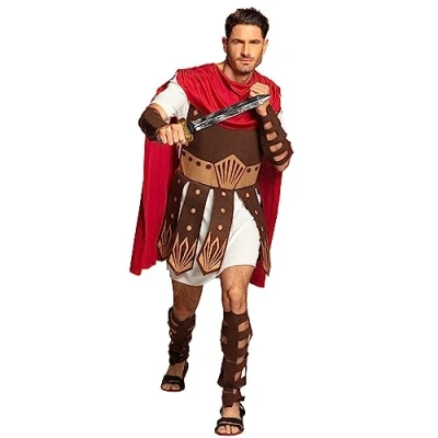 Image of Boland 83806 Adult Gladiator costume, men, Caesar, Römer, arena, fight, colloseum, carnival, Halloween, theme party, disguise, theatre, size M/L
