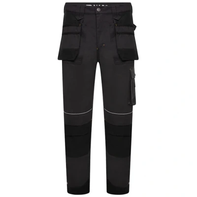 Image of JCB Workwear Trade Graphite Holster Trousers for Men Cordura Reinforced Hems &amp; Pockets Regular Leg (32&quot;) Polyester/Cotton Waist 30&quot;