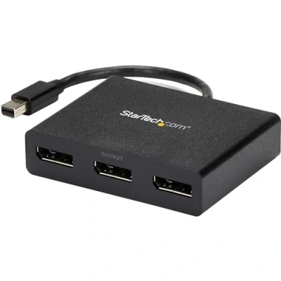 Image of StarTech.com 3 Port Multi Monitor Adapter Mini DisplayPort to MST Hub, Dual 4K30Hz &amp; 1x 1080p Video Splitter for Extended Desktop Mode on Windows Only mDP 1.2 3x DP (MSTMDP123DP)
