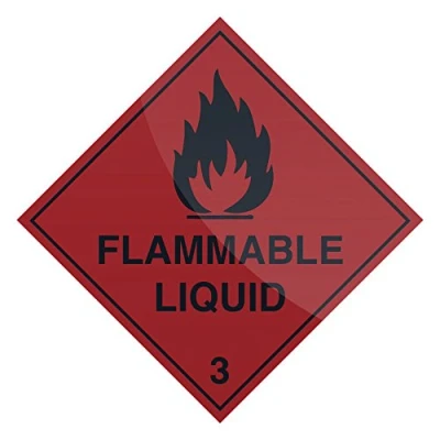 Image of Fixman 921598 Self Adhesive Flammable Liquid Sign 100 x 100mm